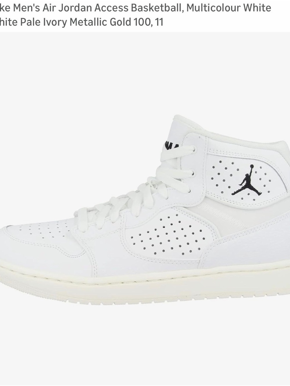 Jordan High-Top Basketball Sneakers - White, Jumpman